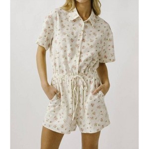 Women's Tiny Floral Bouquet Romper - STORIA - 1 of 4