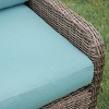 Leisure Made Mitchell 5pc Wicker Sectional in Spa Blue Fabric - 4 of 4