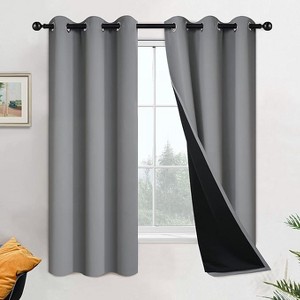 Yakamok Room Darkening Thermal Insulated Blackout Curtains for Bedroom (42Wx63L,Grey, 2 Panels) - 1 of 1