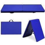Costway 6'x2' Yoga Mat Folding Exercise Aerobics Stretch Gymnastic w/Handle  Blue