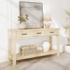 Entryway Table, Console Table with Storage Drawers, 3 Tier Farmhouse Wooden Sofa Table, Hallway Table for Entryway, Living Room - 2 of 4