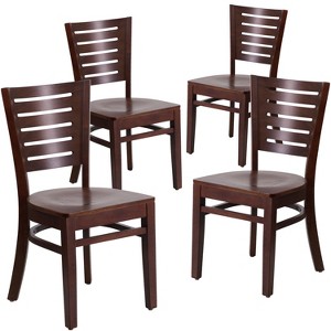 Flash Furniture 4 Pack Darby Series Slat Back Wooden Restaurant Chair - 1 of 1