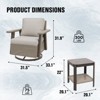 EAGLE PEAK Classic 2-Piece Patio Bistro Set with Swivel Rocker Chair and Side Table, 360° Swivel Wicker Outdoor Furniture - 3 of 4