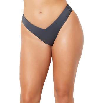 Swimsuits for All Women's Plus Size High Leg Cheeky Bikini Brief