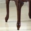 Dexmalle Traditional Ornate Detailing Dark Cherry Finish Wood End Table - 3 of 4