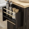 NicBex 2 Drawer Rolling Kitchen Island Cart with 2-Door Cabinet and Knobs,Kitchen Island with Spice Rack and Towel Bar,Island Table for Kitchen - 4 of 4