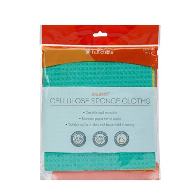 Full Circle Squeeze Cellulose Sponge - 3pk