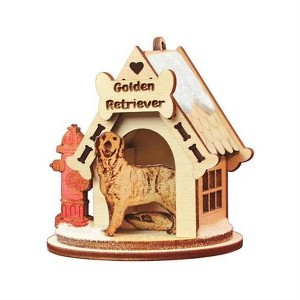 Old World Christmas K-9 Cottage Wooden Doghouse Ornament for Christmas Tree, Golden Retriever - 1 of 4