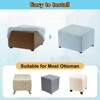 Unique Bargains Elastic Living Room Bedroom Square Foot Stool Cover - 4 of 4