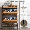 Whizmax 2-Drawer Shoe Cabinet, Freestanding Entryway Organizer with Flip-Up Doors, Metal Legs, Narrow Shoe Rack for Dry/Wet Separation Storage - 3 of 4