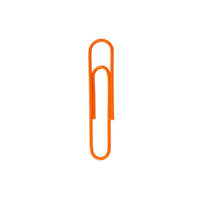 JAM Paper Colored Jumbo Paper Clips Large 2 Inch Orange Paperclips 42186871A, 3 of 4