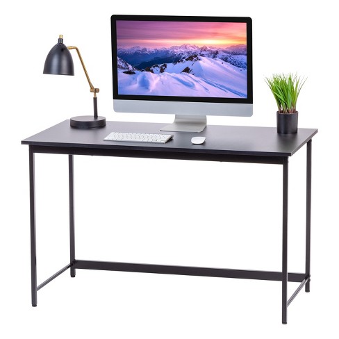 Cubiker Computer Desk 40 inch Home Office Writing Study Desk, Modern Simple  Style Laptop Table with Storage Bag, Black