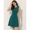 INSPIRE CHIC Women's Work Round Neck Sleeveless Fit and Flare Dresses - 2 of 4