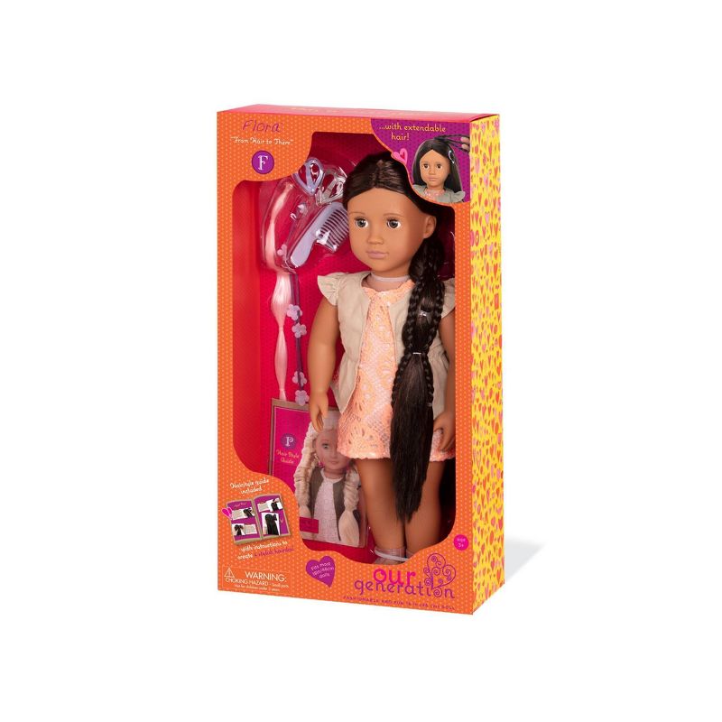 Our Generation Flora with Style Book 18&#34; Hair Grow Doll, 6 of 7