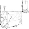 YONWAY Heavy-Duty Folding Wagon Cart with 480lbs Capacity All-Terrain Wheels,Side Pockets, Brakes & Drink Holders for Camping,Beach - 3 of 4