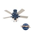 Hunter Fans 44" Pelston Lighted Ceiling Fan Indigo Blue Finish with Integrated LED and Pull Chain Control - 3 of 4