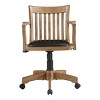 Deluxe Wood Banker's Chair Padded Seat with Base Fruitwood - OSP Home Furnishings - 3 of 4