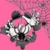 Women's Design By Humans Halloween theme T-shirt.Spider web By bambino Racerback Tank Top - 2 of 3