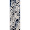 Hauteloom Glendon Cream Blue Marble Rug - 3 of 4