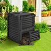 Tangkula 80-Gallon Outdoor Composter W/ Large Openable Lid & Bottom Exit Door - 2 of 4