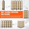 VEVOR 6 Panel Room Divider, Hand-Woven Rattan Folding Privacy Screens with Hinges, Portable Partition Room Dividers, Wooden Freestanding Wall, Brown - 4 of 4