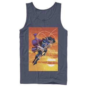 Men's Superman Wonder Woman Kiss Tank Top - 1 of 3