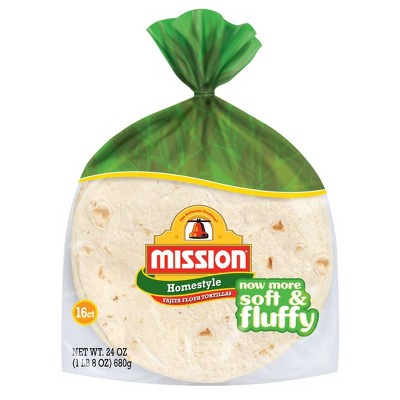 Mission Fajita Size Soft & Fluffy Tortillas - 24oz/16ct