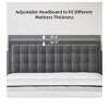 Velvet Upholstered Bed Frame with Adjustable Headboard, Wood Slat Support, No Box Spring Needed, Easy Assembly - 4 of 4