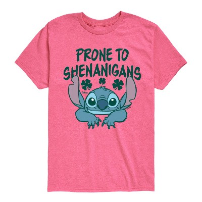Boys' - Lilo and Stitch - St. Patrick's Day Prone To Shenanigans Short Sleeve Graphic T-Shirt
