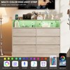 6/8 Drawer Dressers for Bedroom, Chest of Drawers with Deep Drawers, Large Double Dresser for Closet with Wide Top, Horizontal Wooden Dresser - 4 of 4