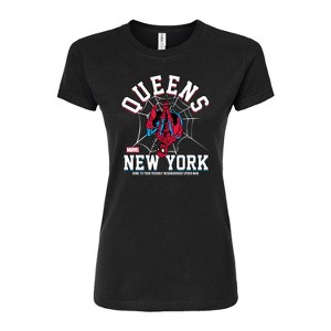 Women's - Marvel - Spider-man Collegiate Fitted Graphic T-Shirt - 1 of 3