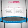 HolaHatha Portable Foldable Mini Trampoline Fitness Rebounder with 5 Level Adjustable Handle, Supports up to 440 Pounds, 48-Inch, Blue - 4 of 4
