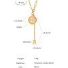 Clotth 17.71" Shell Necklace with Cartoon Bear Pattern and Tassel - Natural Seashell Pendant, Minimalist Beach Jewelry for Women - 3 of 4