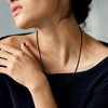EVERLY JEWELRY | Sterling Silver Black Plated Oval Diamond Cut Beaded Necklace, 20 inc - 4 of 4