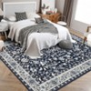 Coolmee Washable Runner Rug Kitchen Rugs and Mats Non Skid Washable Waterproof Carpet Runner for Living Room Bedroom Bathroom Navy Blue - 4 of 4