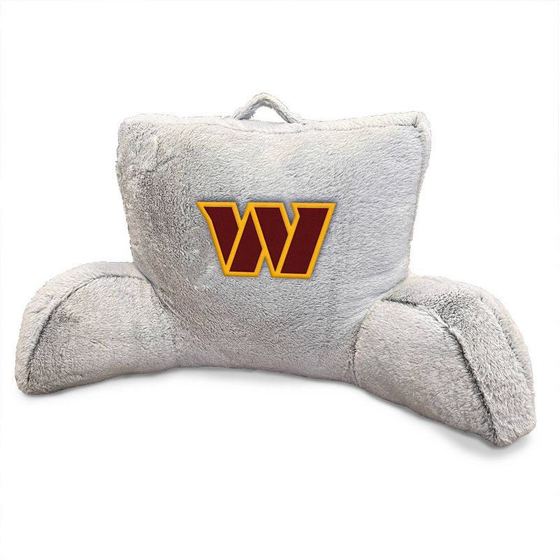 NFL Washington Commanders Faux Fur Logo Backrest Support Pillows, 1 of 3