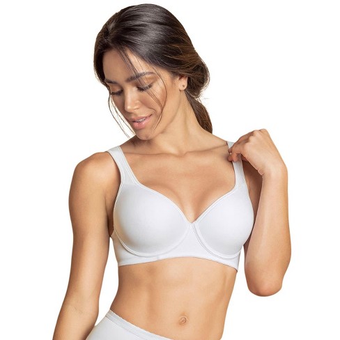 Leonisa Underwire Triangle Bra with High Coverage Cups - White 38B