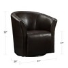 Elements Rocket 31" Wide Rivera Brown Faux Leather Swivel Club Chair - 4 of 4