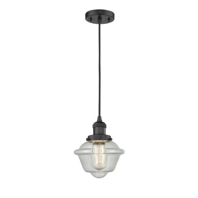 Oxford - 1 Light Cord Hung Mini Pendant In Traditional Style-8 Inches Tall and 7.5 Inches Wide
