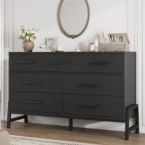 ODK 7 Dresser for Bedroom, Freestanding 52" Wide Drawer Dresser with Storage, Wooden Closet Storage Chest for Living Room, Bedroom, Entryway - 1 of 4