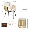 Yaheetech 3-Piece Outdoor Metal Frame Wicker Bistro Set w/ 2 Chairs and Tempered Glass Top Side Table, Tan - 3 of 4