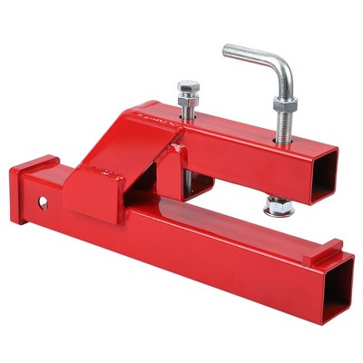 Garvee Clamp On Trailer Hitch 2" Ball Tractor Mount Receiver Hitch Mount Adapter Compatible with Deere Bobcat Tractor Bucket