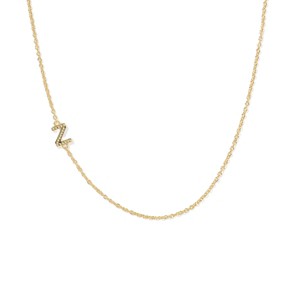 Kendra Scott 14K Gold Over Brass Mini "Z" Initial Pendant Necklace - Gold - 1 of 3