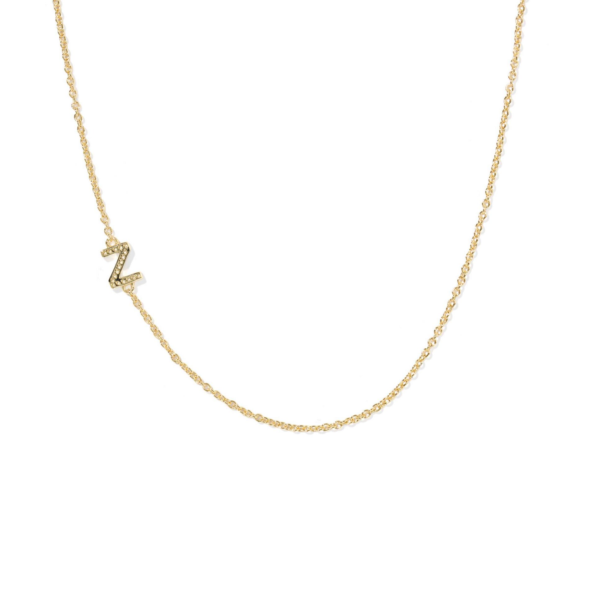 Kendra Scott 14K Gold Over Brass Mini "Z" Initial Pendant Necklace - Gold