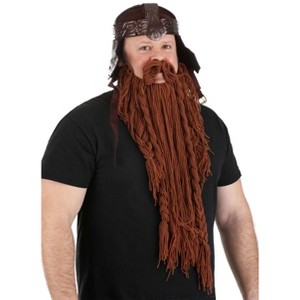 HalloweenCostumes.com One Size Fits Most  Men  Lord of the Rings Gimli Hat and Beard Halloween Costume Accessory Set,  Brown/Brown - 1 of 4