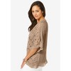 Jessica London Women's Plus Size Crochet Cardigan - 4 of 4