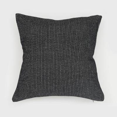 Evergrace Freja Woven Stripes Pillow - Blue