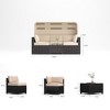 ONWITH 6 Pieces Patio Furniture Sets, Outdoor Rattan Daybed with Retractable Canopy - 3 of 4