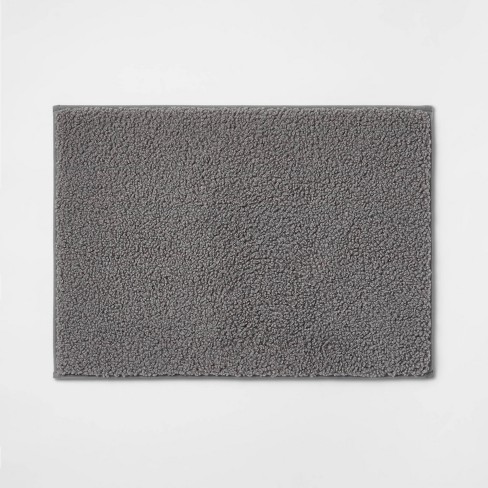 Room Essentials 23”x17” Lurex Memory Foam Bath Rug Gray Non-slip 