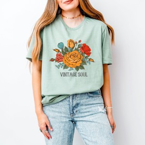 Simply Sage Market Vintage Soul Flowers Short Sleeve Tee - 1 of 4